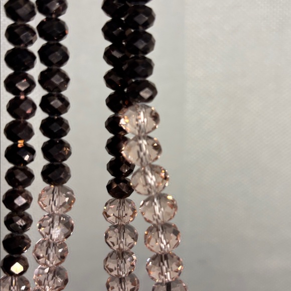 NWT Versona Beaded Necklace Pink Purple Sparkle Multi-strand Classic Princess - Picture 5 of 13